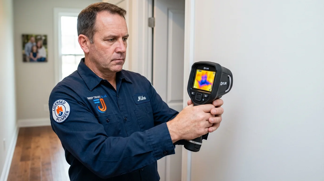 Thermal imaging leak detection by Johns Plumbing LLC in North Webster